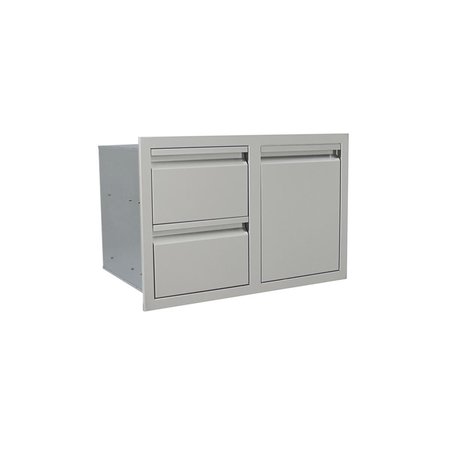 RCS Valiant Stainles Steel Enclosed Double Drawer & LP Bottle Storage VDCL1